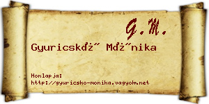 Gyuricskó Mónika névjegykártya